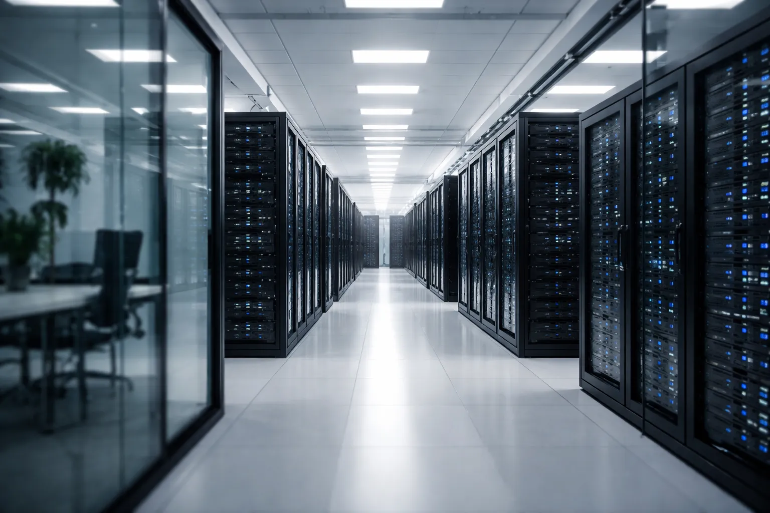 데이터 센터를 표현한 AI 이미지