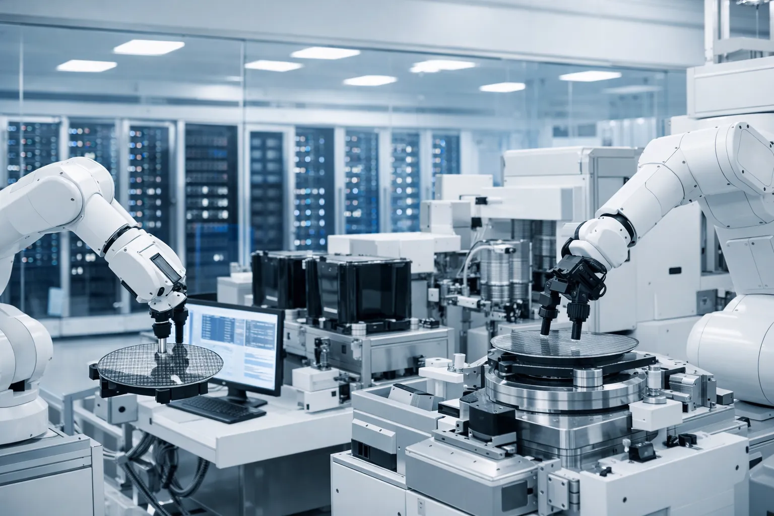 반도체 클린룸을 표현한 AI 이미지