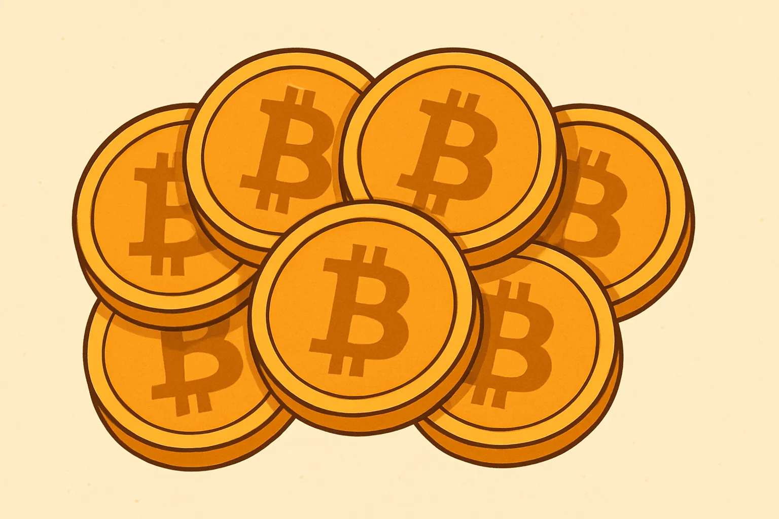 비트코인 일러스트 이미지. AI 생성 이미지.