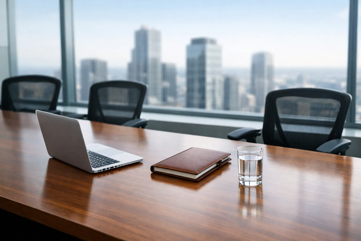 빈 회의실을 표현한 AI 이미지