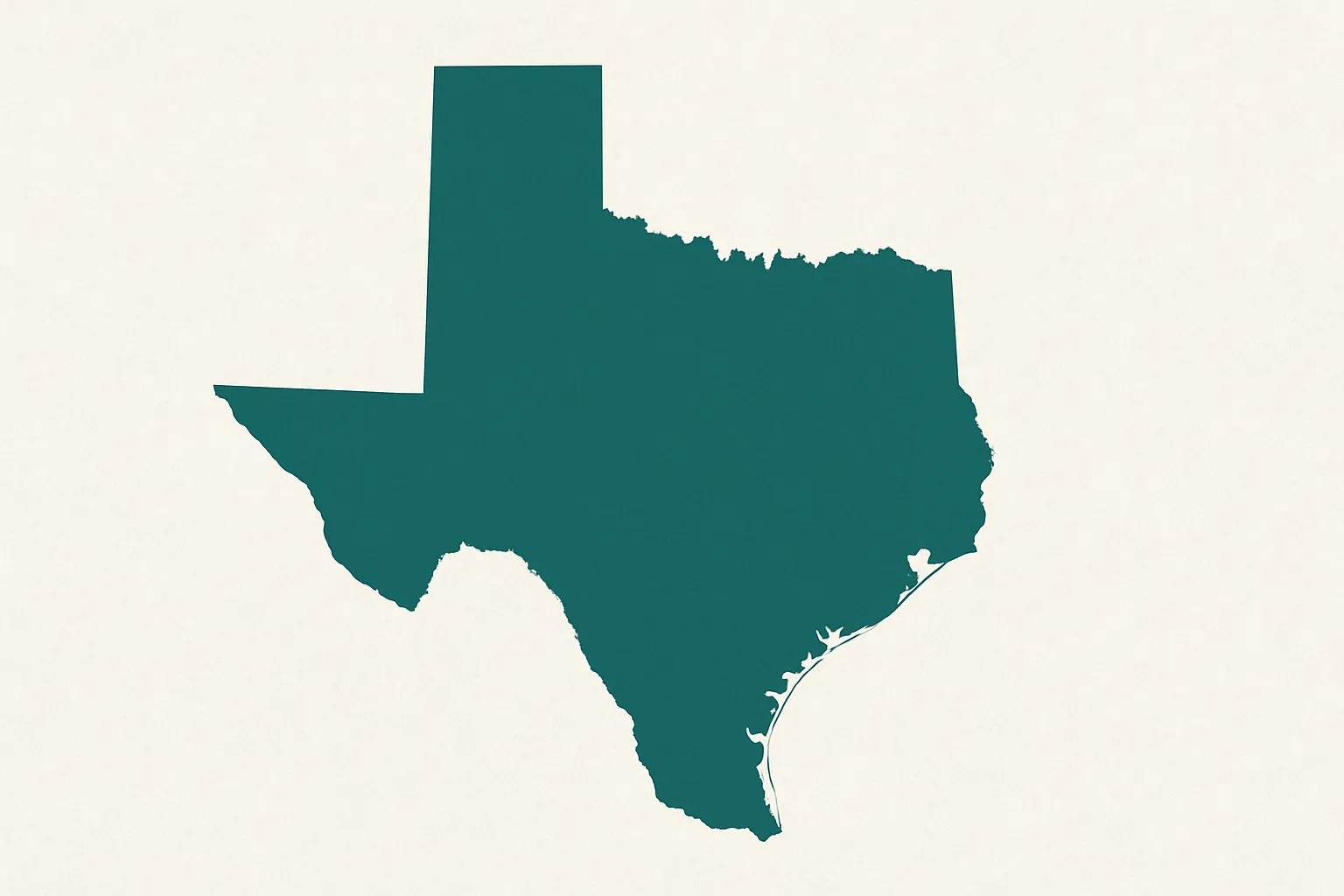 텍사스의 지도 이미지. AI 생성 이미지.
