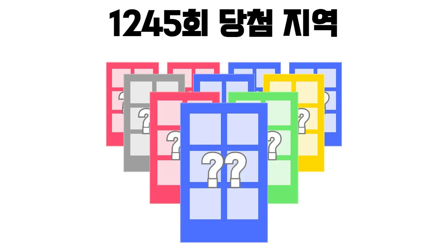 로또 1245회차의 2등 당첨 지역과 2등 당첨 판매점 목록 이미지