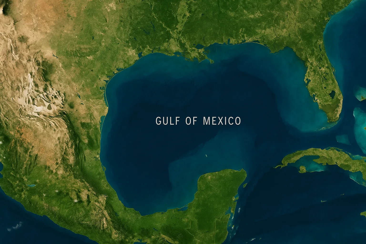 멕시코만 이미지. AI 생성 이미지.