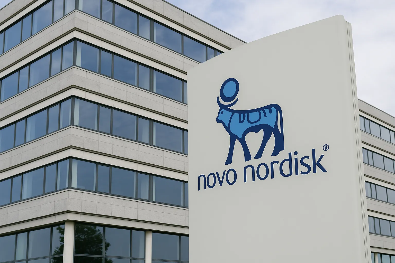 노보노디스크 이미지. 실제 건물과 관련 없음. AI 생성 이미지.