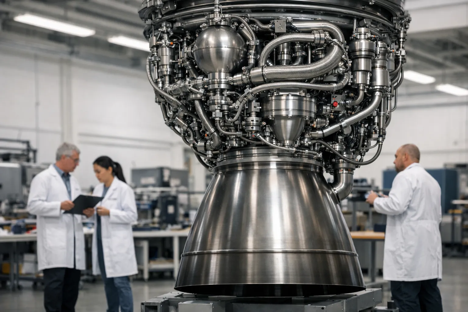 로켓 엔진을 표현한 AI 이미지. 실제와 관련 없음