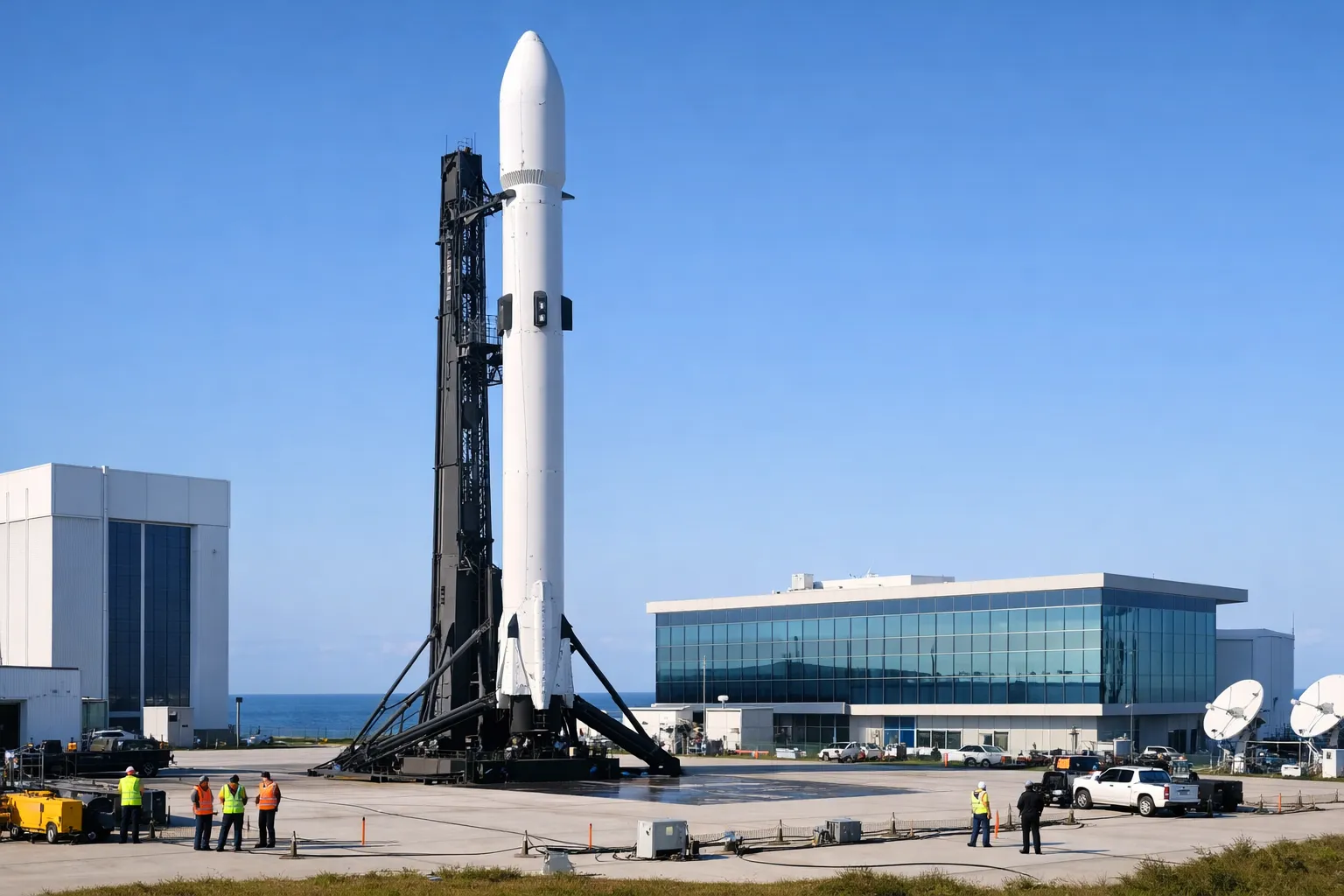 로켓 발사 현장을 표현한 이미지. AI 생성 이미지.