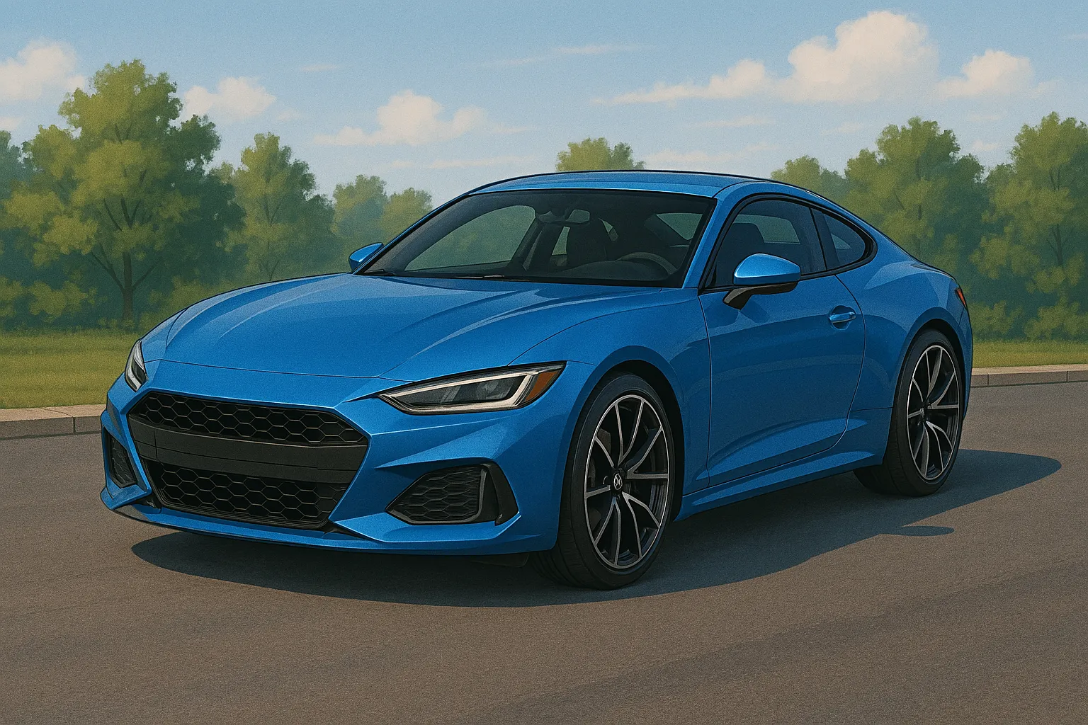 자동차 일러스트 이미지. AI 생성 이미지