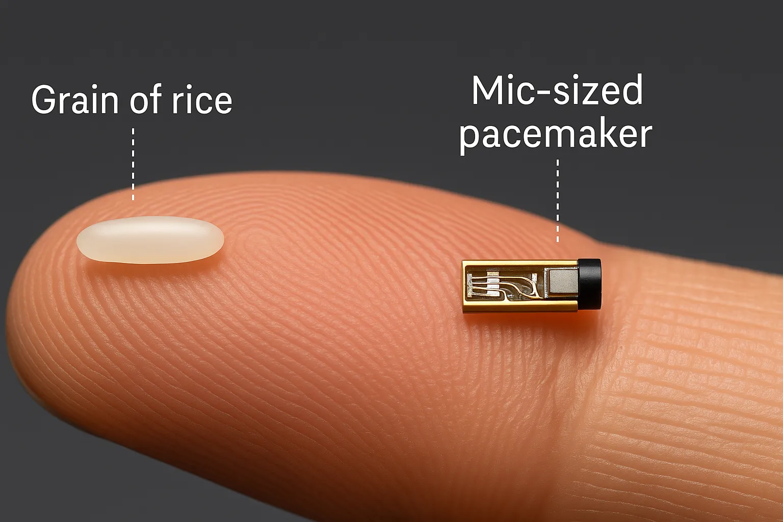 최소형 심장 박동 조율기의 이해를 돕기 위한 이미지. 실제 모습과는 다름. Ai 생성 이미지
